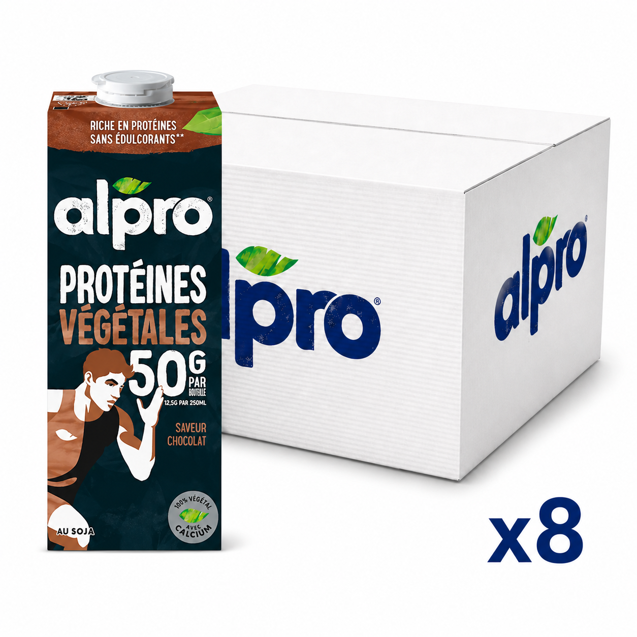 Bebida vegetal proteica de chocolate Alpro 1L