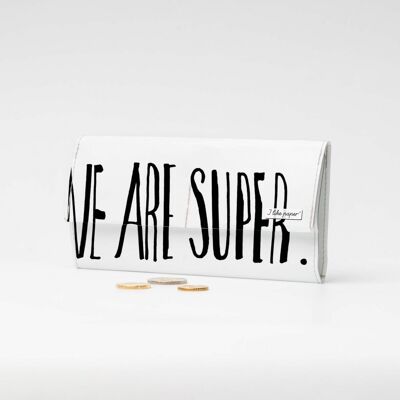 WE ARE SUPER Portafoglio in cartone Tyvek® XL / Portafoglio con pochette