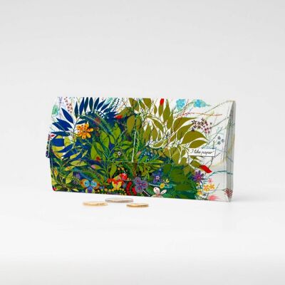 WILD FLOWERS Portafoglio in cartone Tyvek® XL / Portafoglio con pochette