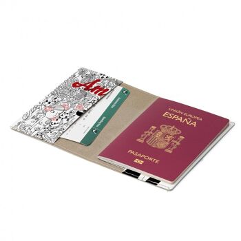 Couverture de passeport de voyage et de vaccination AMOR Tyvek® 2