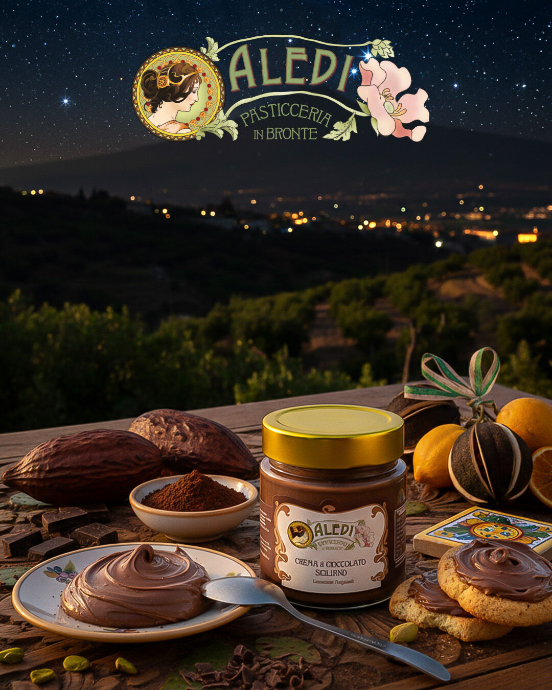 Crema di Cioccolato Siciliano g.190