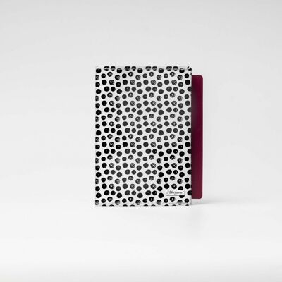 Funda para pasaporte de viaje y vacunación BLACK DOTS Tyvek®