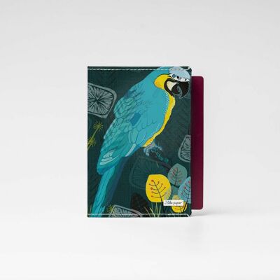 Funda para pasaporte de viaje y vacunación BLUE MACAW Tyvek®