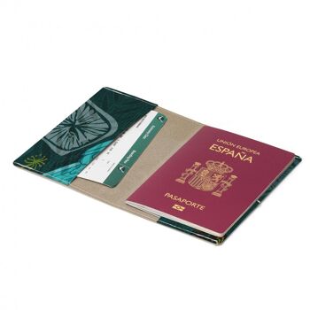 Protège passeport voyage et vaccination BLUE MACAW Tyvek® 2