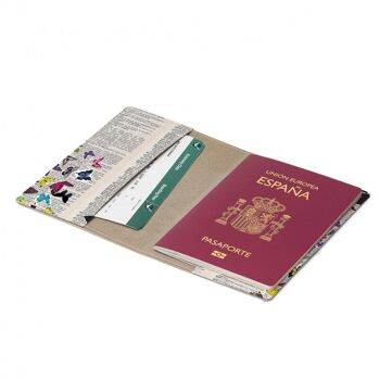 Housse pour passeport de voyage et de vaccination BUTTERFLIES FLY Tyvek® 2