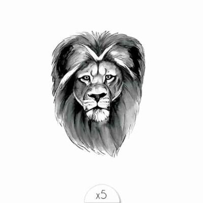 Tatuaje temporal: león
