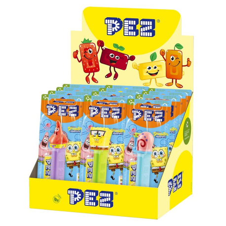 Pez SpongeBob SquarePants Figurine + 1 Refill – Pack of 12