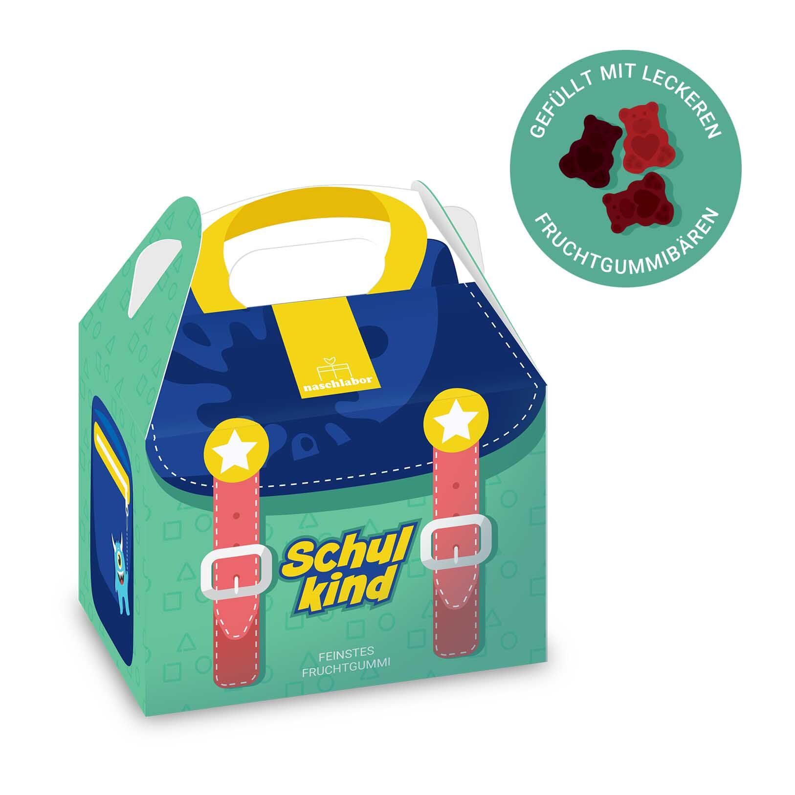 Schoolbag for schoolchild, 70g fruit gums