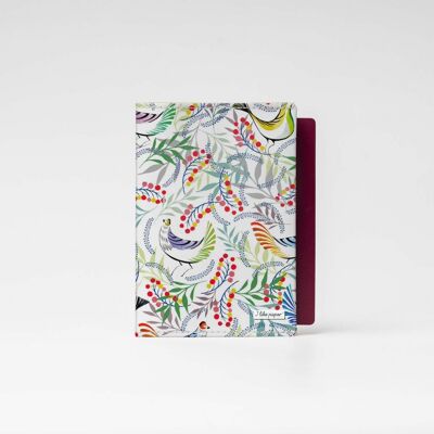 FLORALITY BIRD Funda para pasaporte de viaje y vacunación Tyvek®