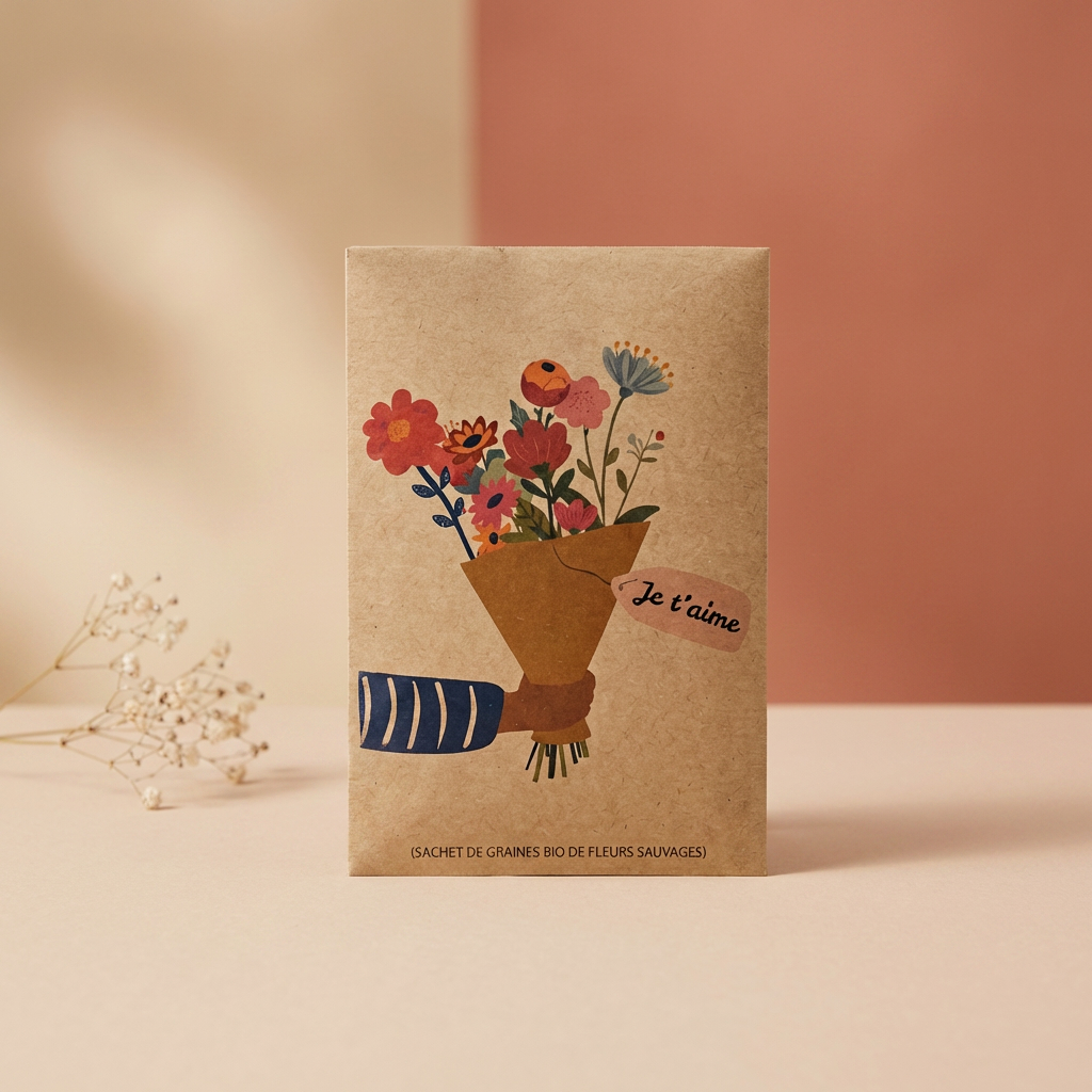 Seed packet with a message - I love you - love