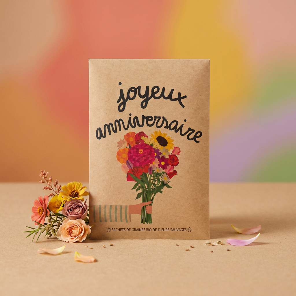 Seed packet with message - Happy Birthday