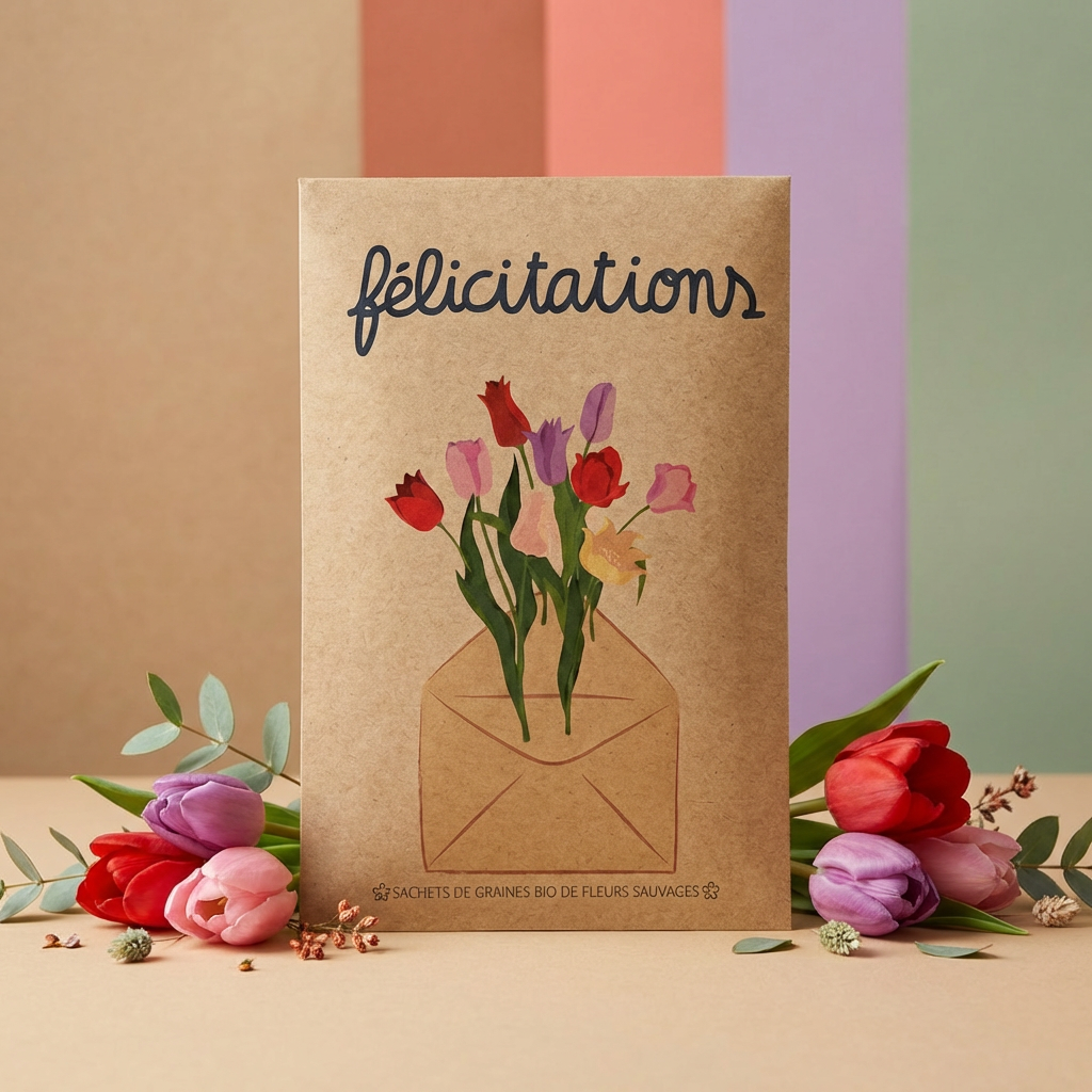 Seed packet with message - Congratulations