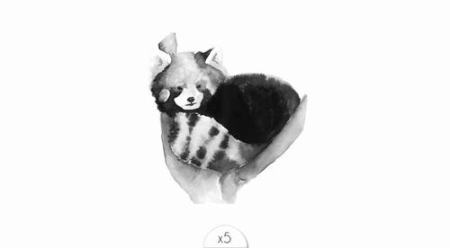 Tatouage éphémère : Panda roux