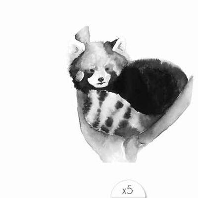 Tatuaggio temporaneo: panda rosso