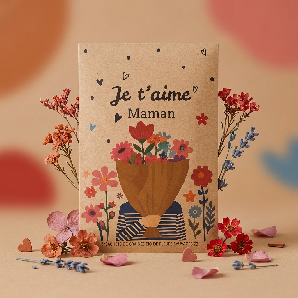 Seed packet with a message - I love you, Mom