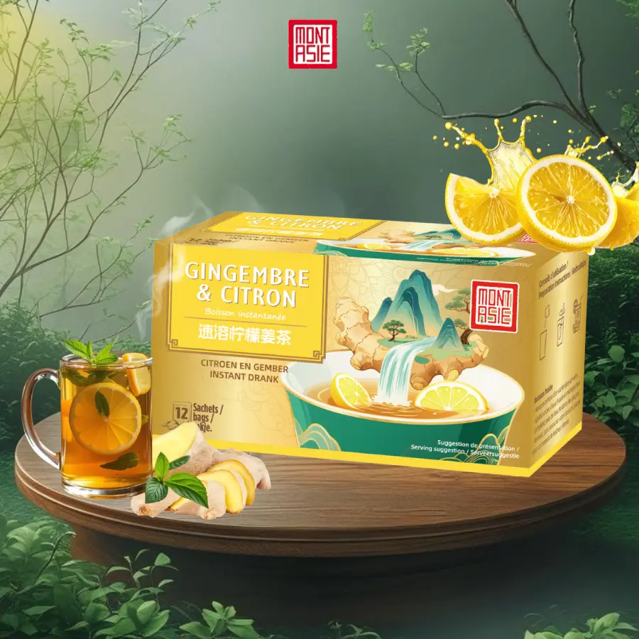 Buy wholesale Mont Asie – Instant Ginger Lemon Tea – 120g (x12)