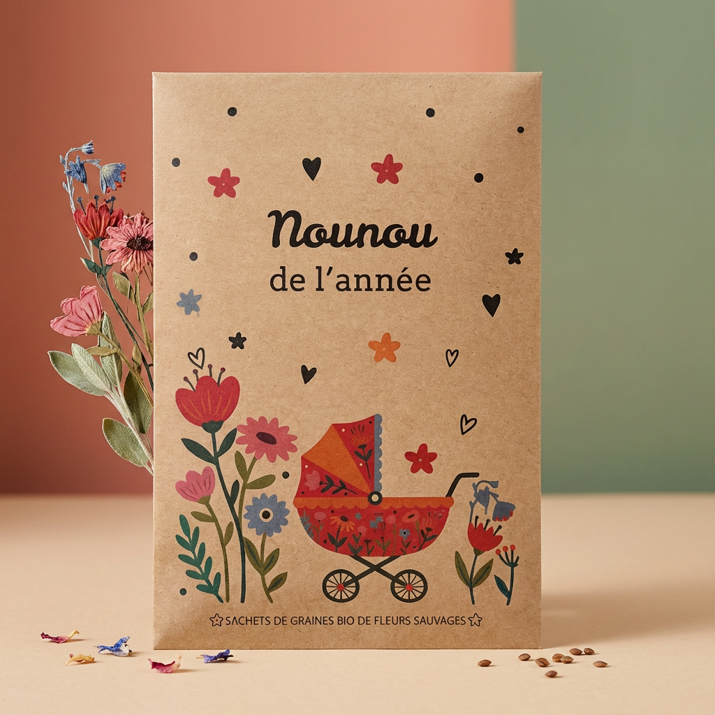 Seed packet with message - Nanny of the Year