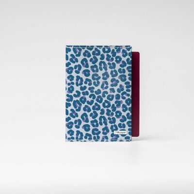 Funda para pasaporte de viaje y vacunación LEOPARD BLEU Tyvek®