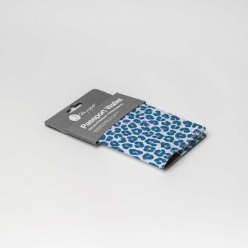 Etui passeport voyage et vaccination LÉOPARD BLEU Tyvek® 4