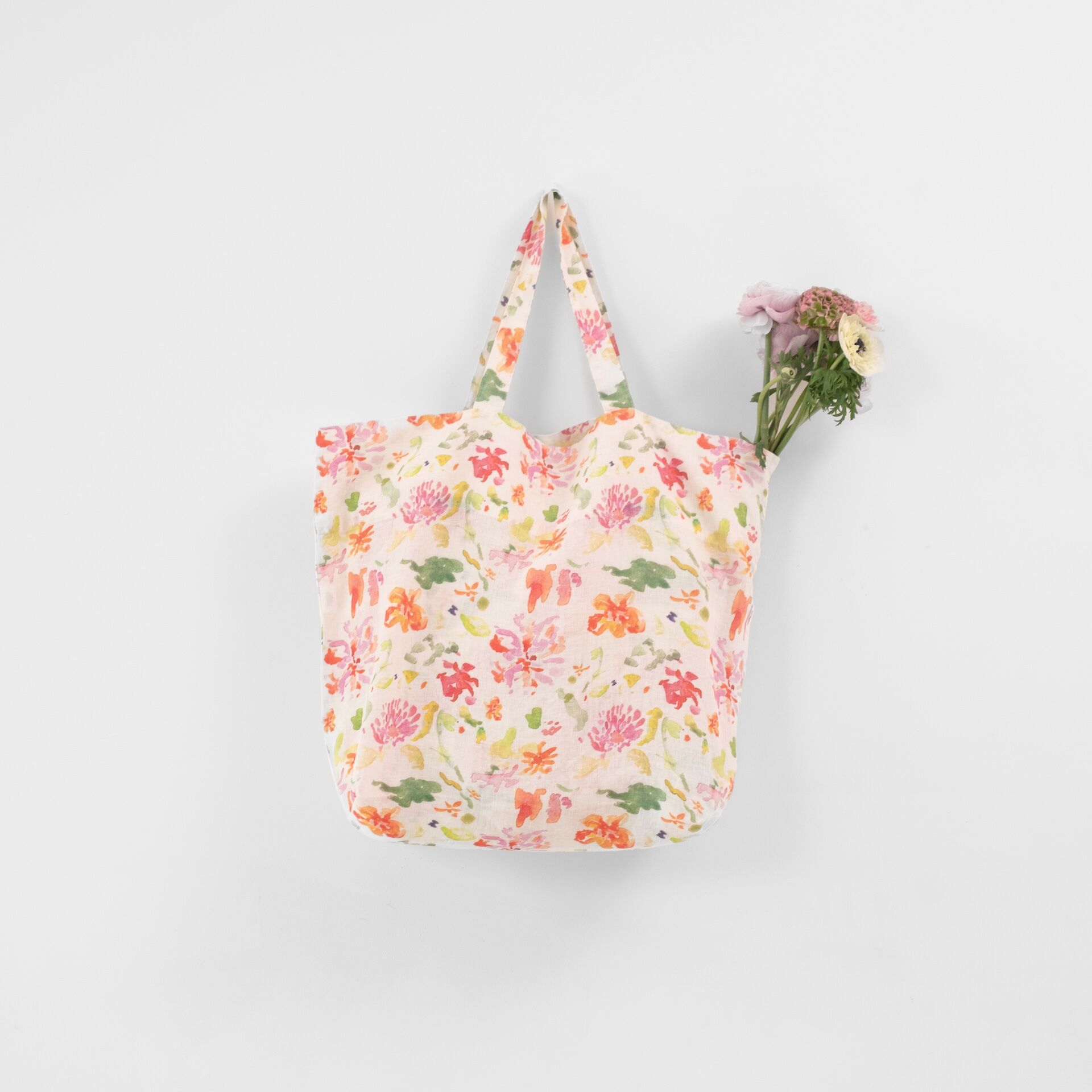 Wildflower Flow Linen Big Bag