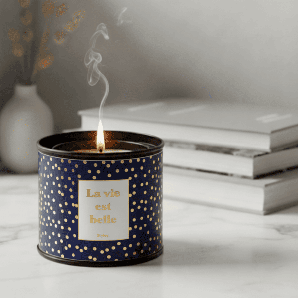 Life is beautiful - Scented Candle - Gold Finish
