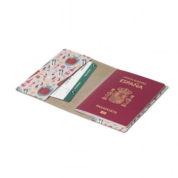 Couverture de passeport de voyage et de vaccination Tyvek® WINE & DINE 2
