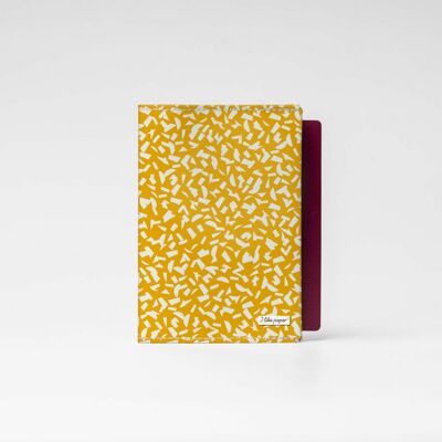 Couverture de passeport de voyage et de vaccination Tyvek® SEMBLANCE JAUNE