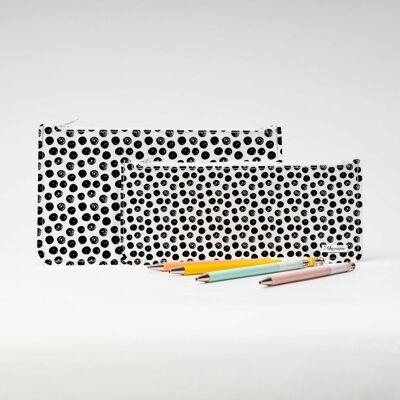 BLACK DOTS Tyvek® pencil case with zipper