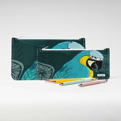 Estuche para lápices AZUL MACAW Tyvek® con cremallera