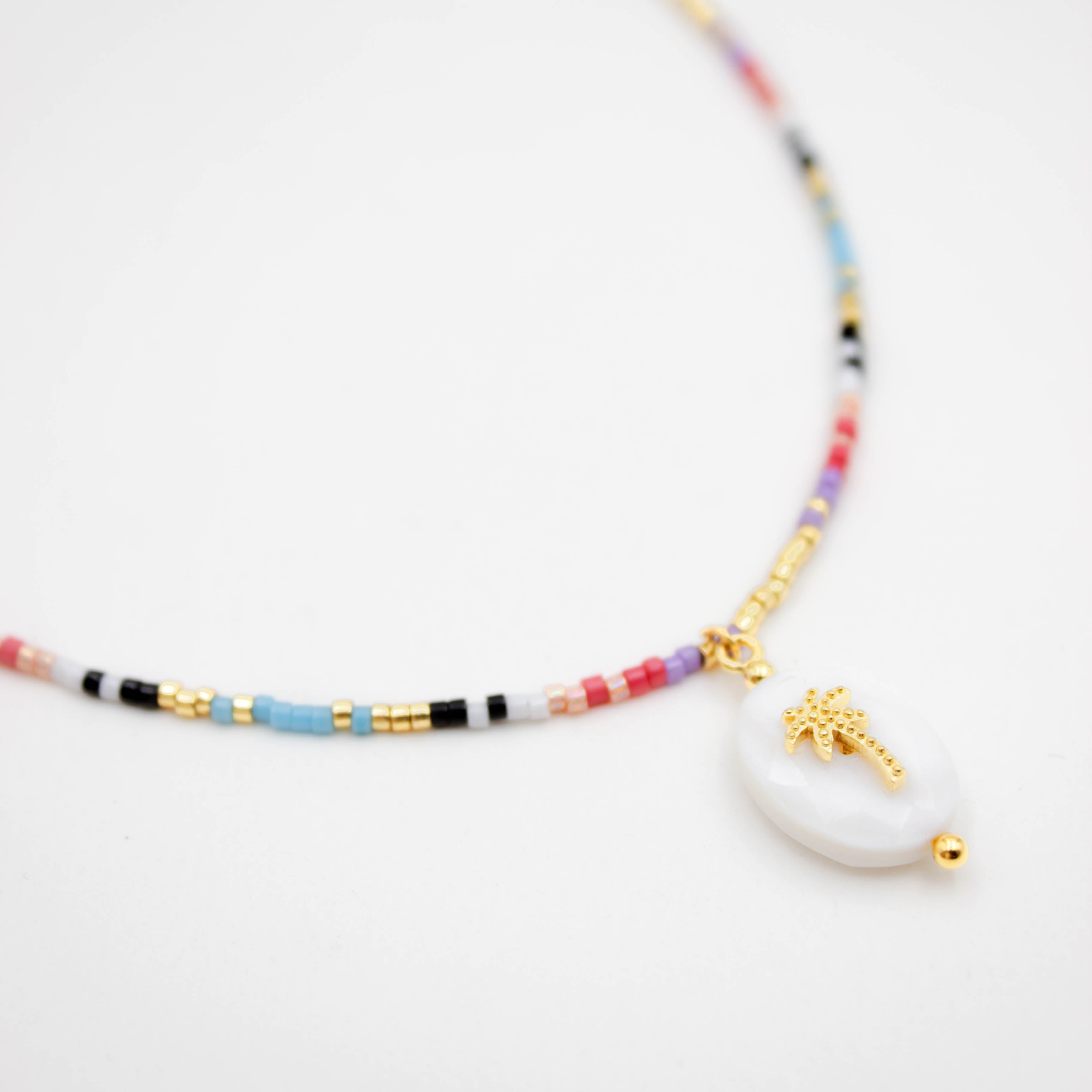Palm tree bead necklace - CARLA