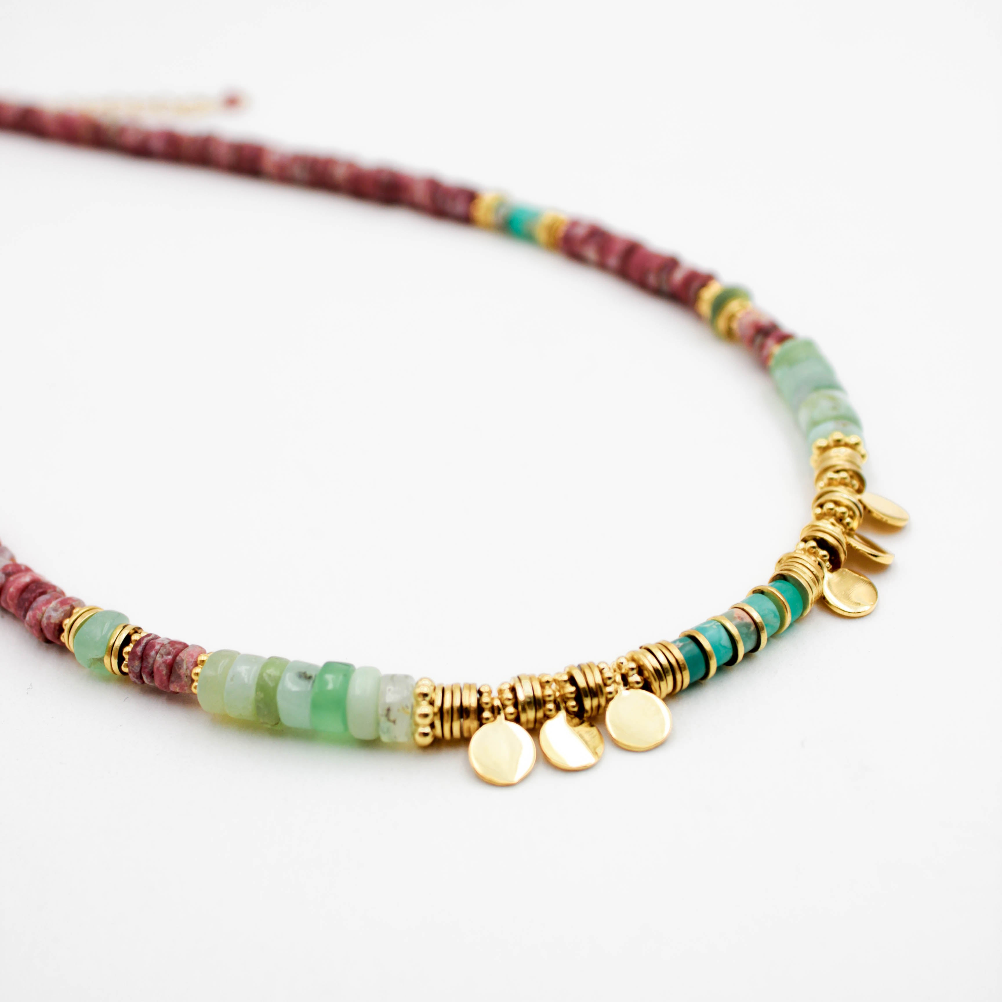Heishi necklace and medallions - CHRISTELLE