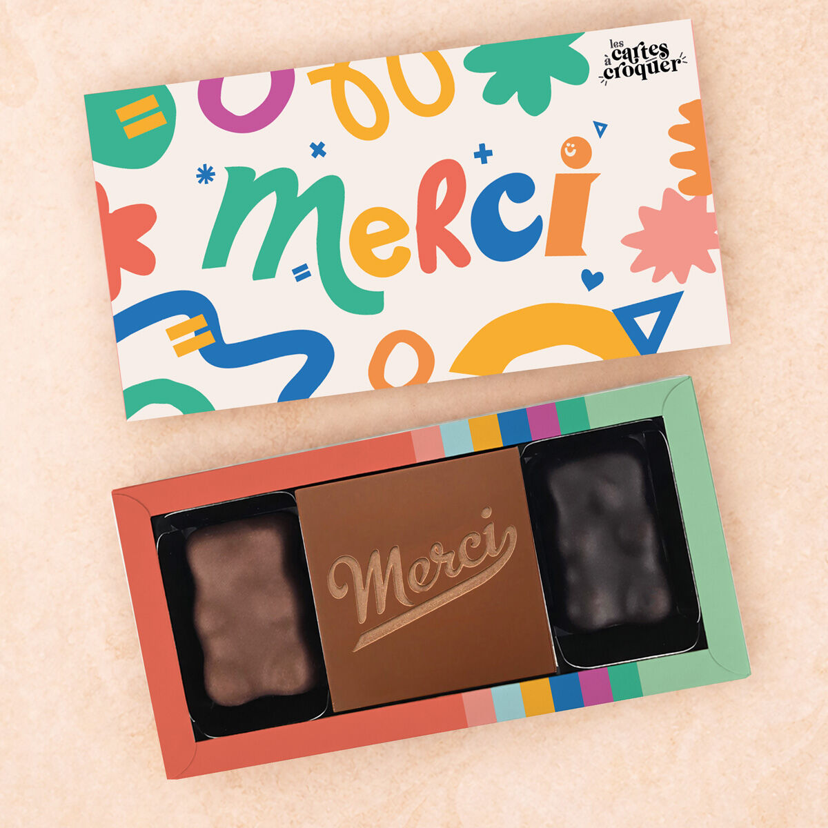 Coffret Douceur Chocolat - Collection Merci Maitresse - Chocolat lait - Ourson guimauve