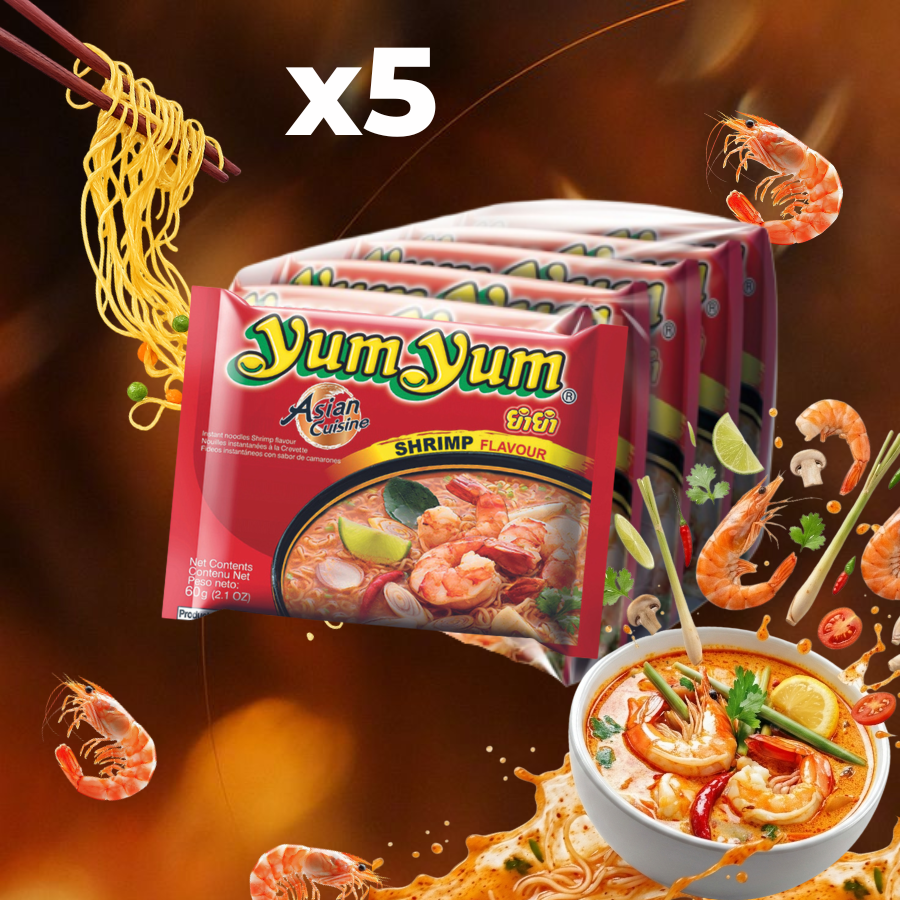 YUMYUM☆セール中 Buy wholesale YumYum – Instant Shrimp Noodles Multipack 5x60g – (x24)