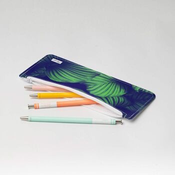 Trousse à crayons en Tyvek® PALMS GREEN avec fermeture éclair 3