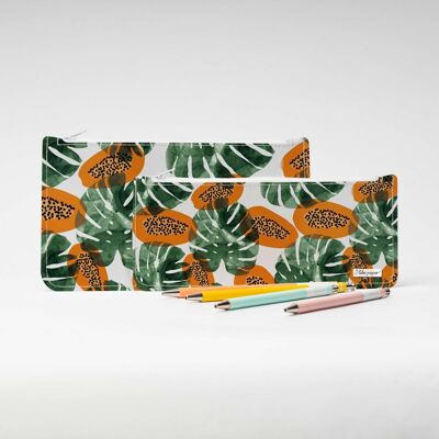 Trousse à crayons PAPAYE JUNGLE Tyvek® avec fermeture éclair