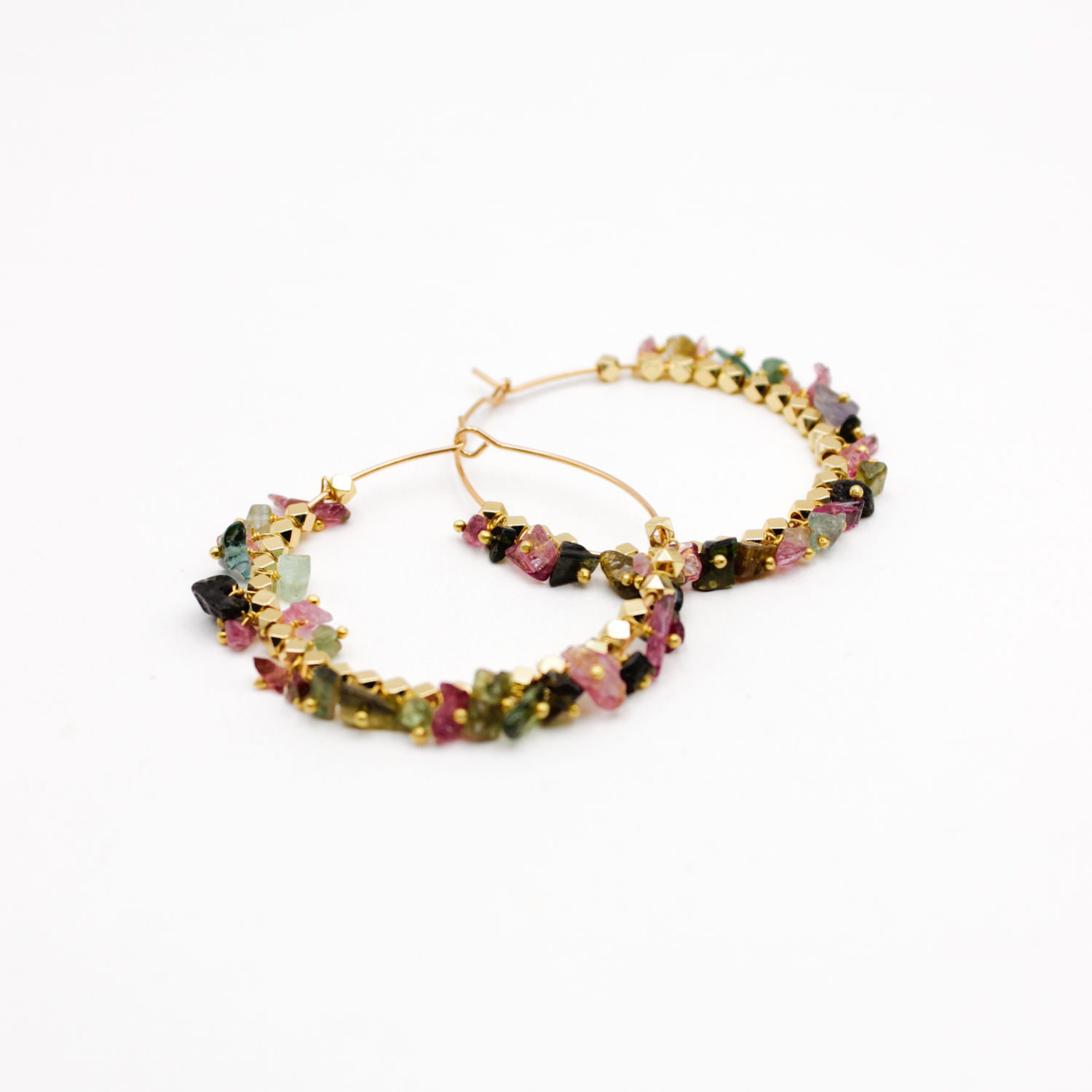 Creole jingle crunch earrings - CHARLOTTE