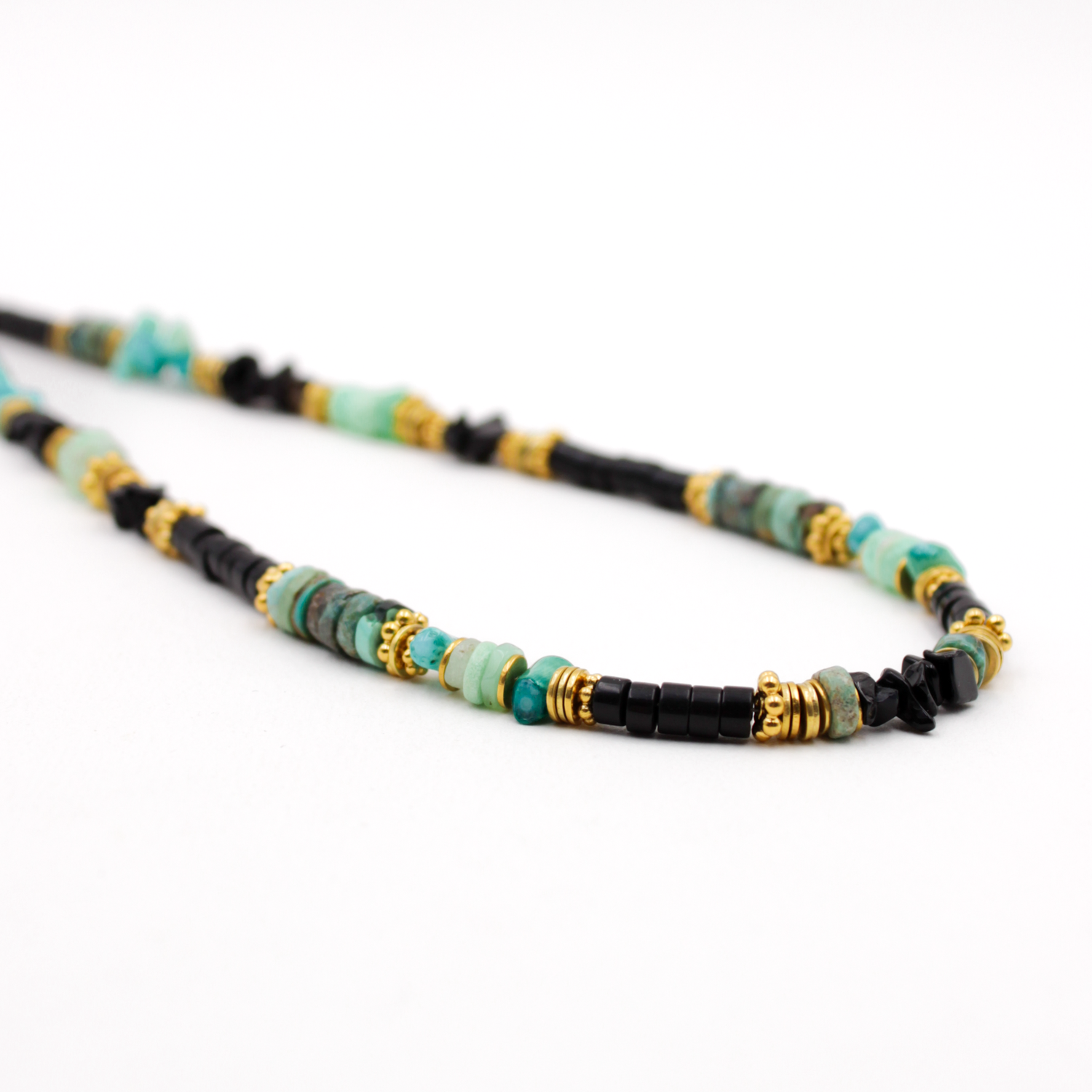 Heishi and crunch necklace - ALBA