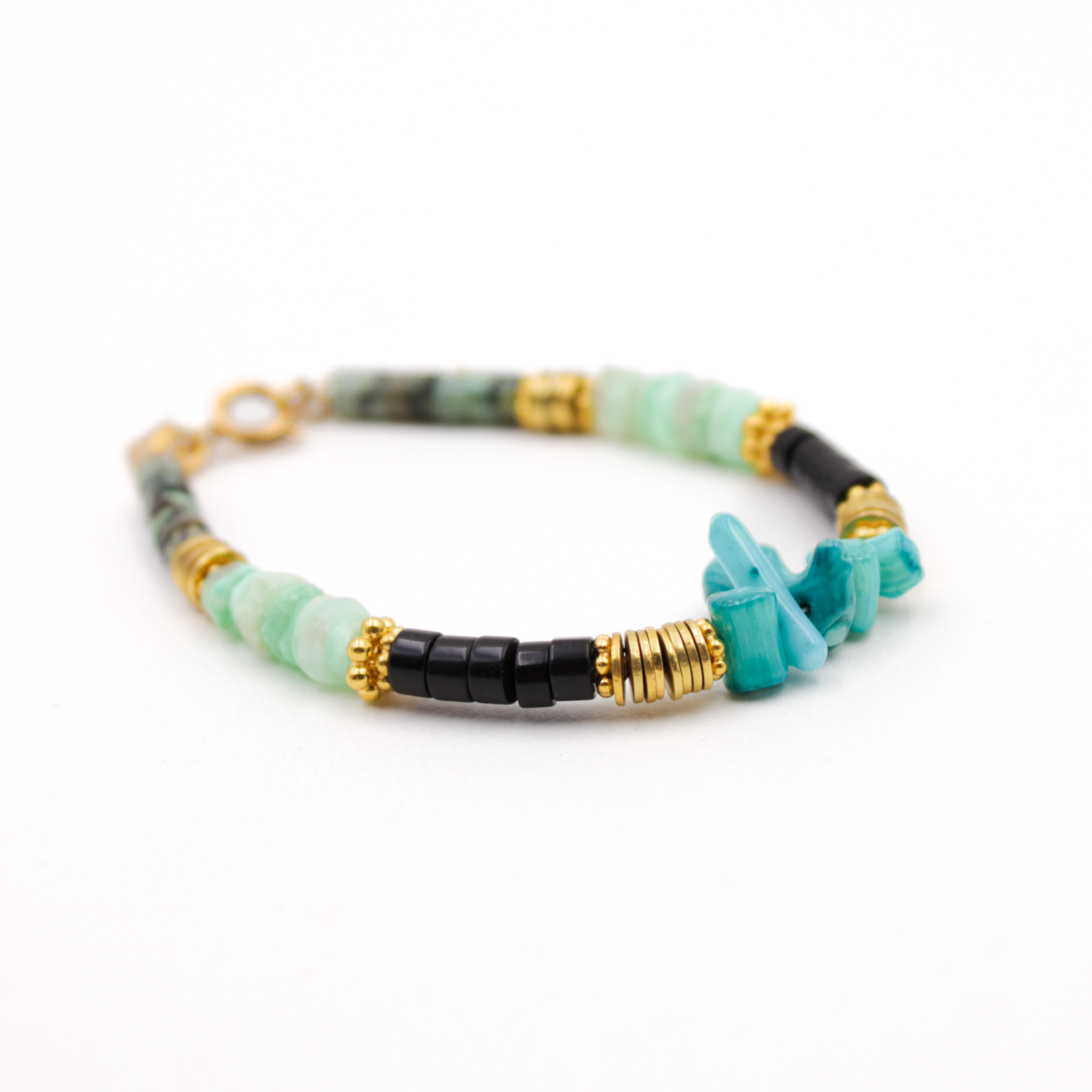 Heishi and crunch bracelet - ALBA