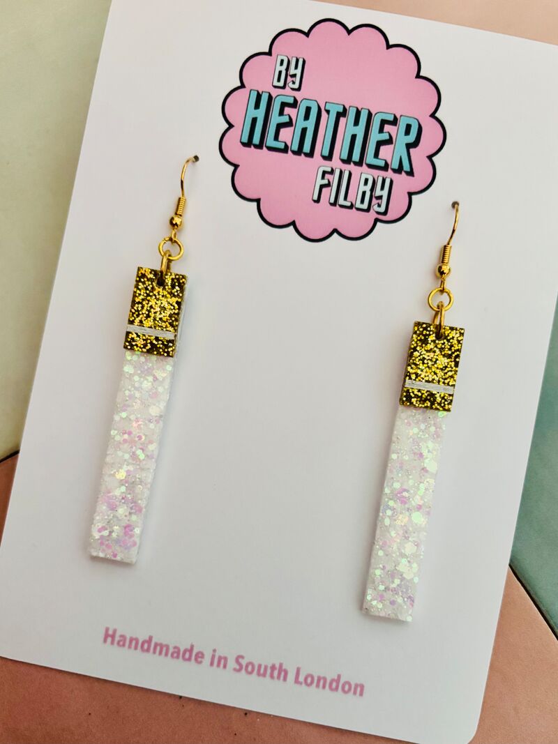 juul pod earrings Buy wholesale 🚬 Cigarette Glitter Resin geek bar blue razz ice allergenic earring hooks made Flavor:Rainbow Cloudz smoke shop geek bar