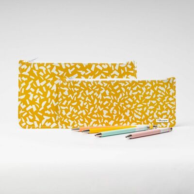 YELLOW SEMBLANCE Tyvek® pencil case with zipper