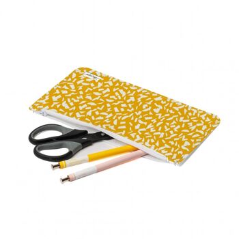 Trousse à crayons Tyvek® SEMBLANCE JAUNE avec fermeture éclair 2