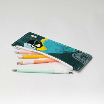 Trousse à crayons BLUE MACAW Tyvek® XL avec fermeture éclair 3