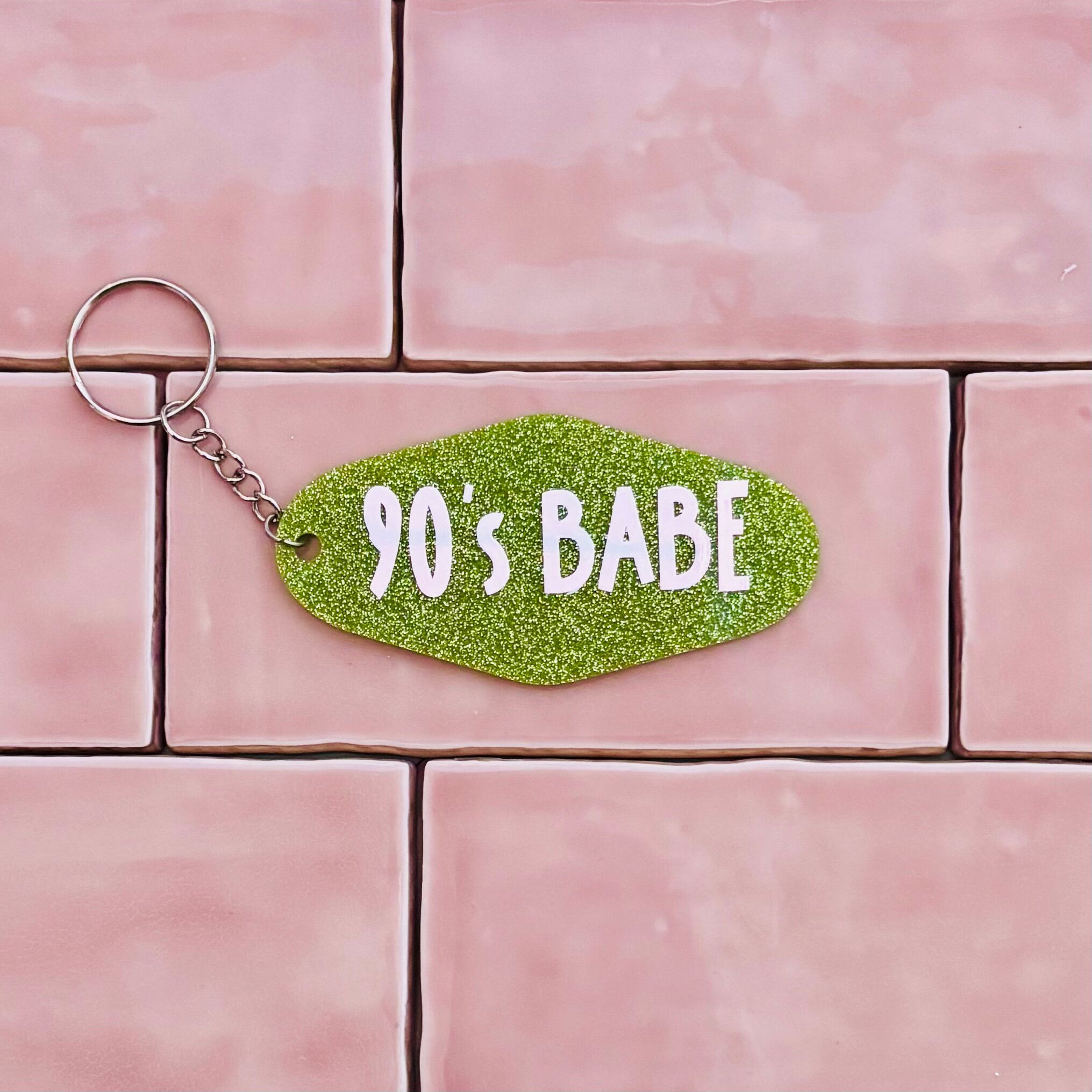 ✨ The "90's Babe" Sparkly Motel Keyring