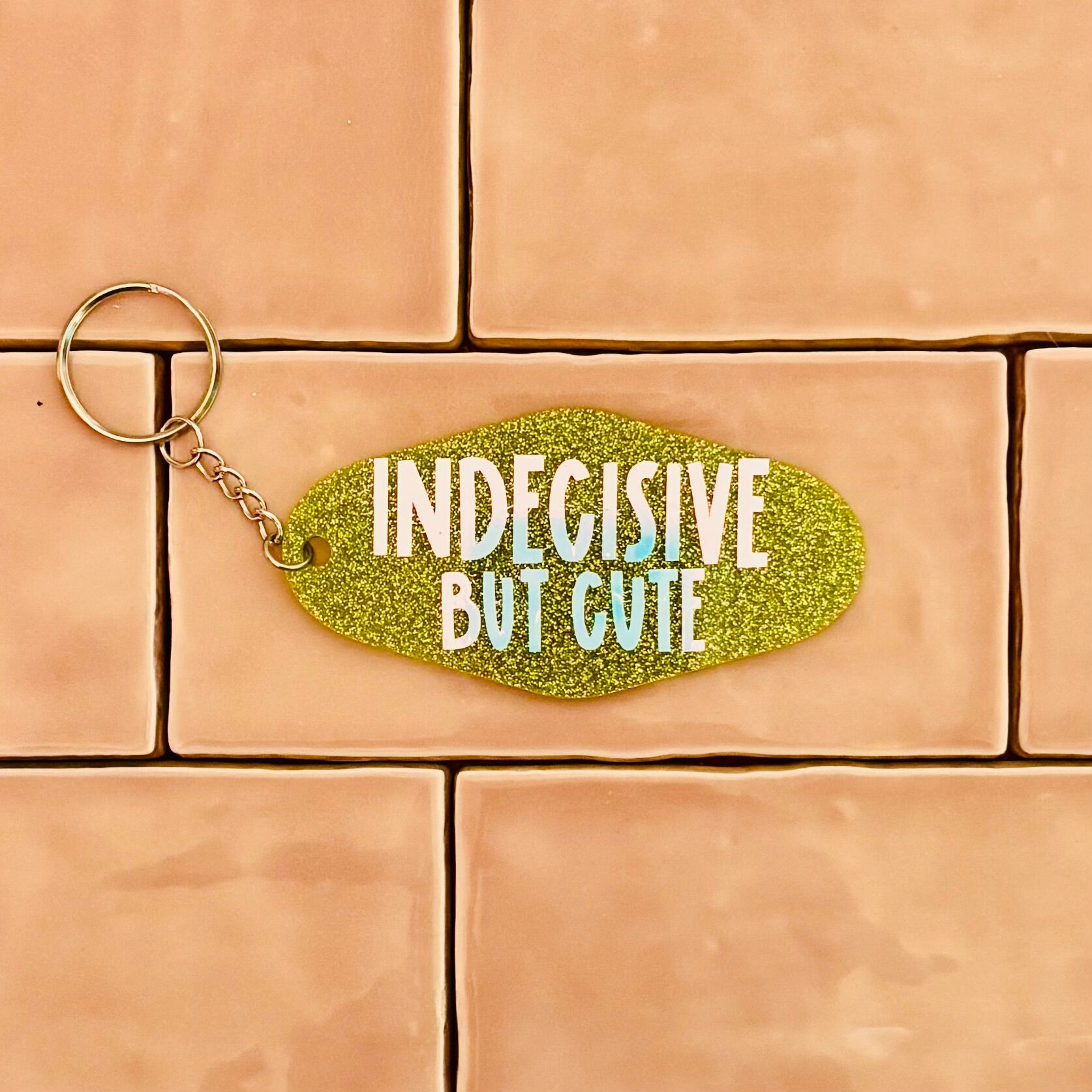 🌀 The 'Indecisive but Cute' Sparkly Motel Keyring