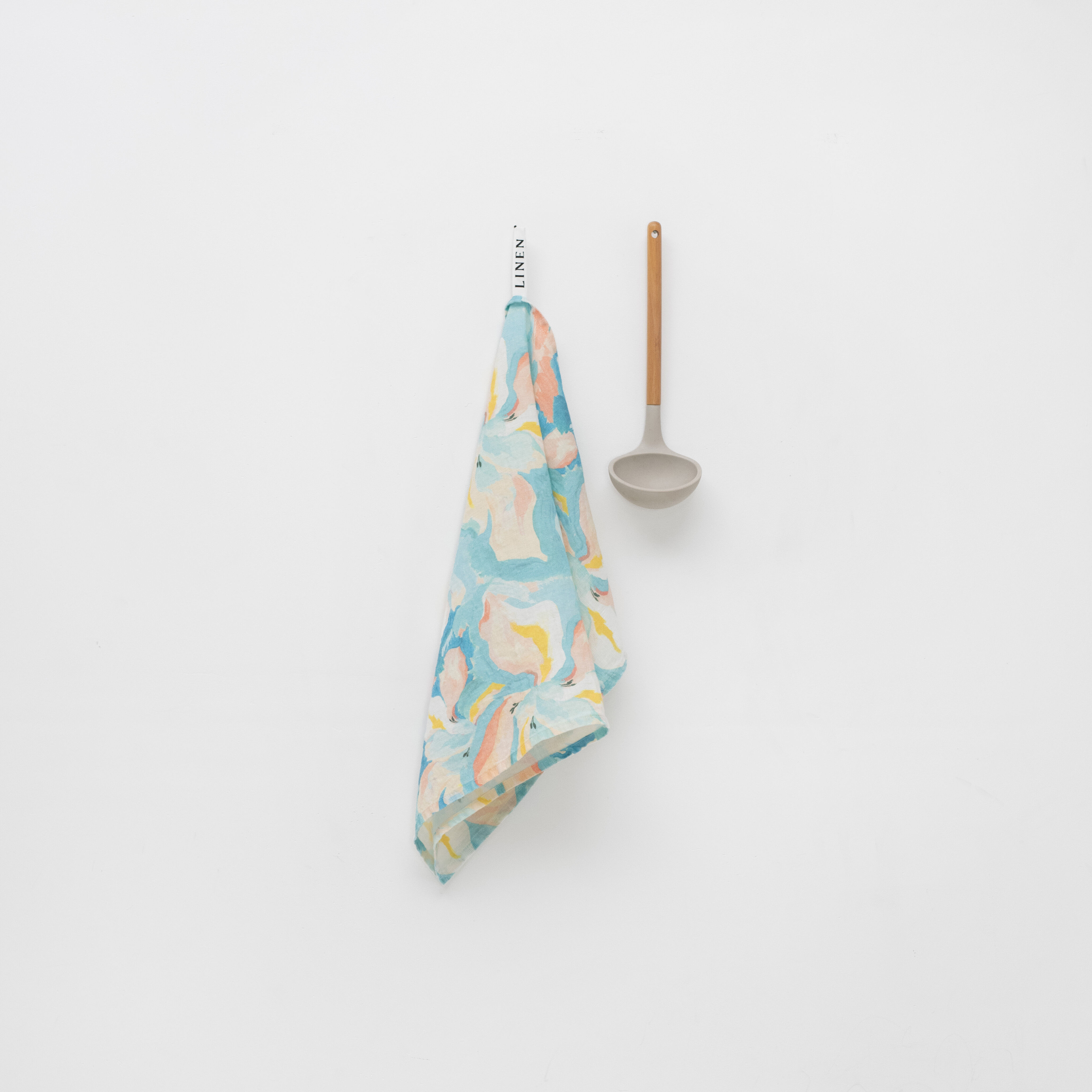 Pastel Iris Linen Kitchen Towel