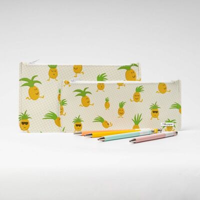 DANCING PINEAPPLE Tyvek® XL Federtasche mit Zipper