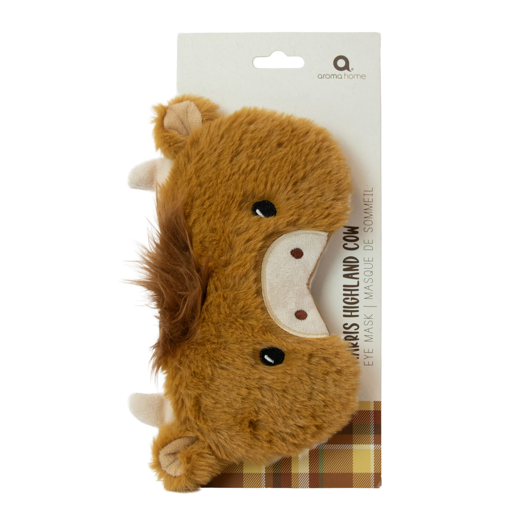 Aroma Home Highland Cow Plush Eye Mask