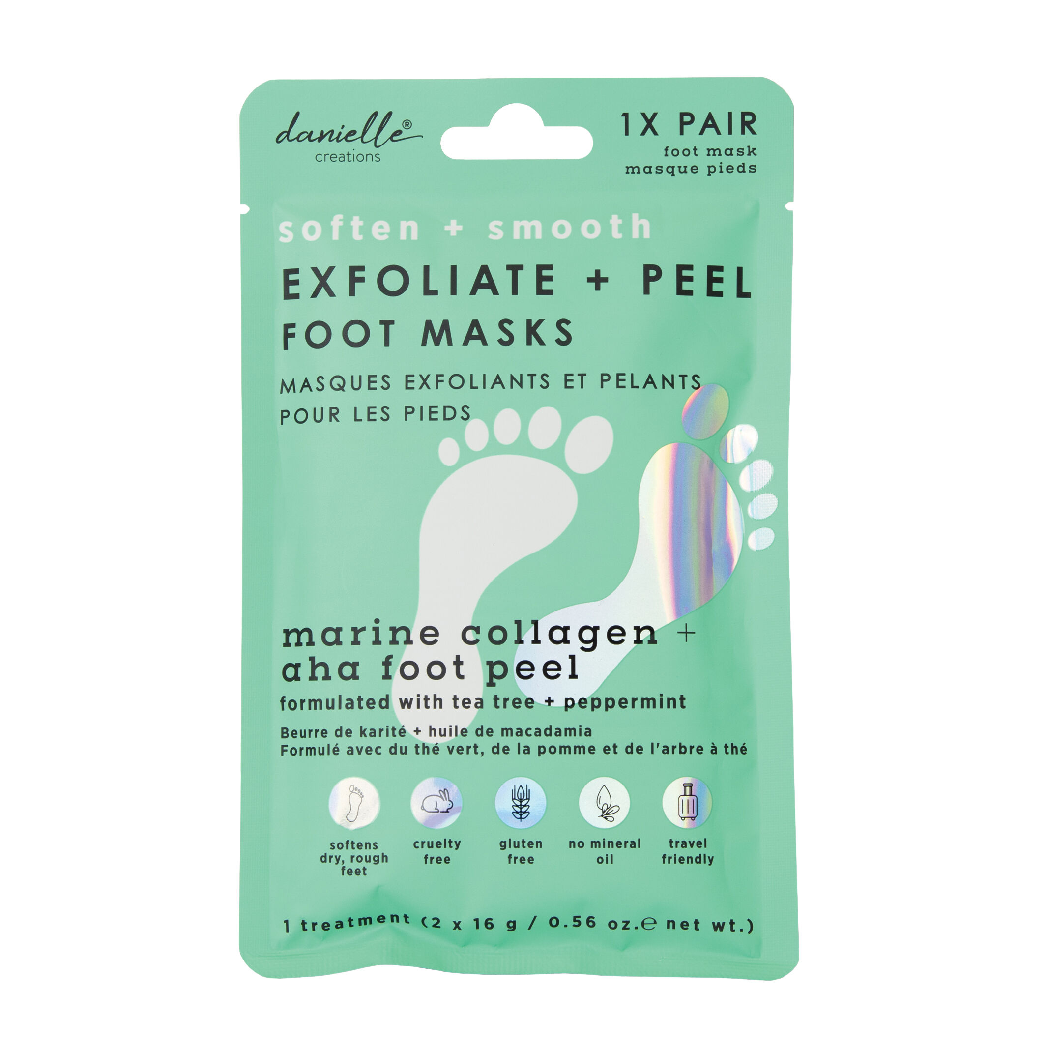 Danielle Creations Peeling Foot Mask - 1 Pair