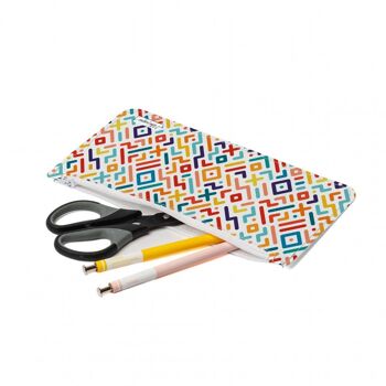 Trousse à crayons GEOMETRICAL STRIPES III Tyvek® XL avec fermeture éclair 2