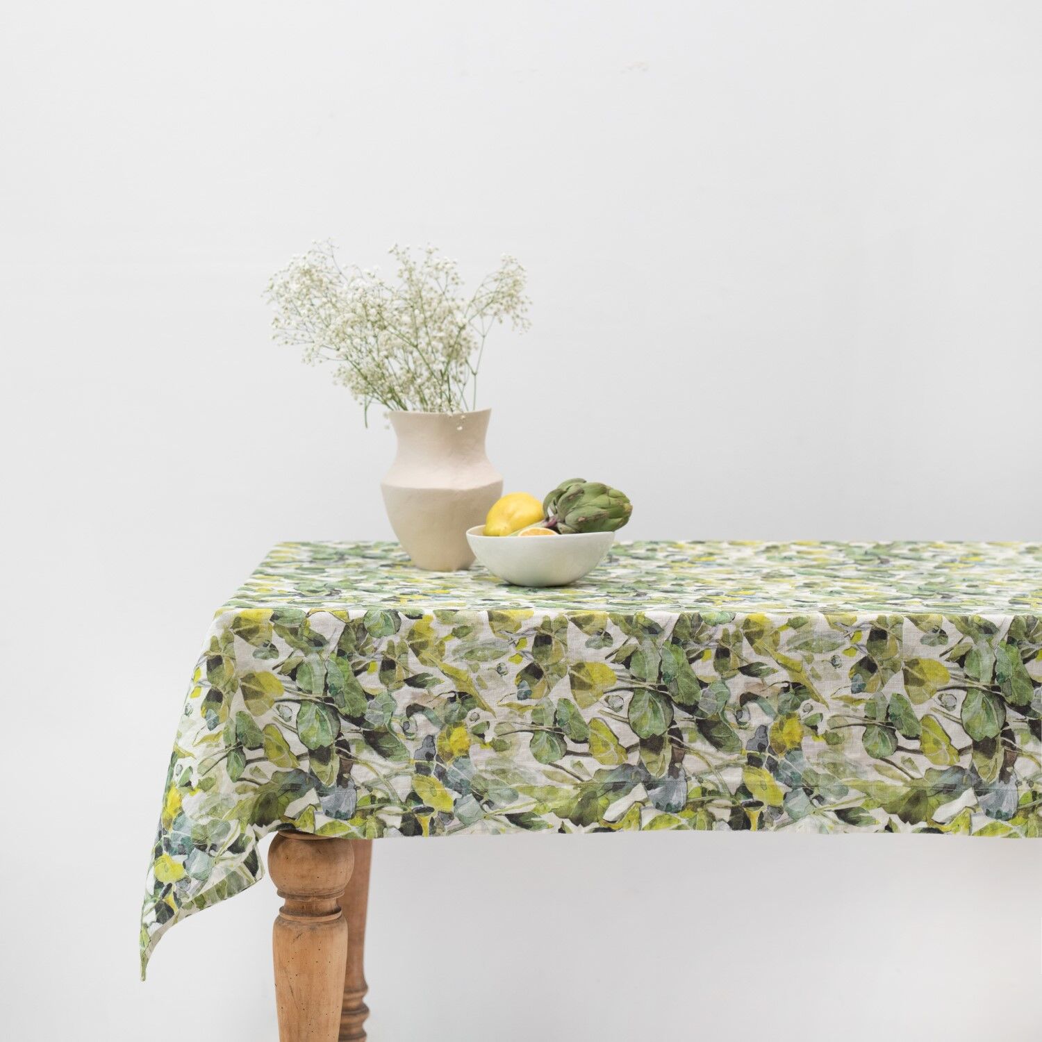 Lotus Linen Tablecloth